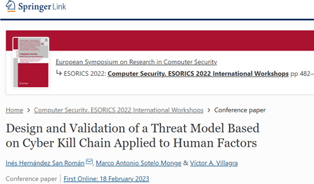 Design and validation of a threat model based on “Cyber Kill Chain” applied to human factors