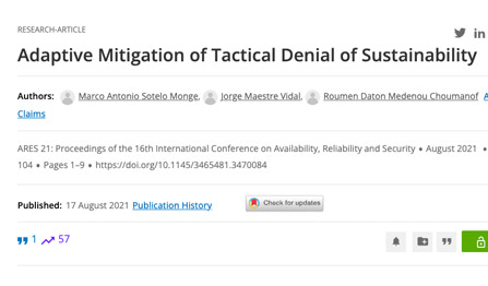 Adaptive Mitigation of Tactical Denial of Sustainability